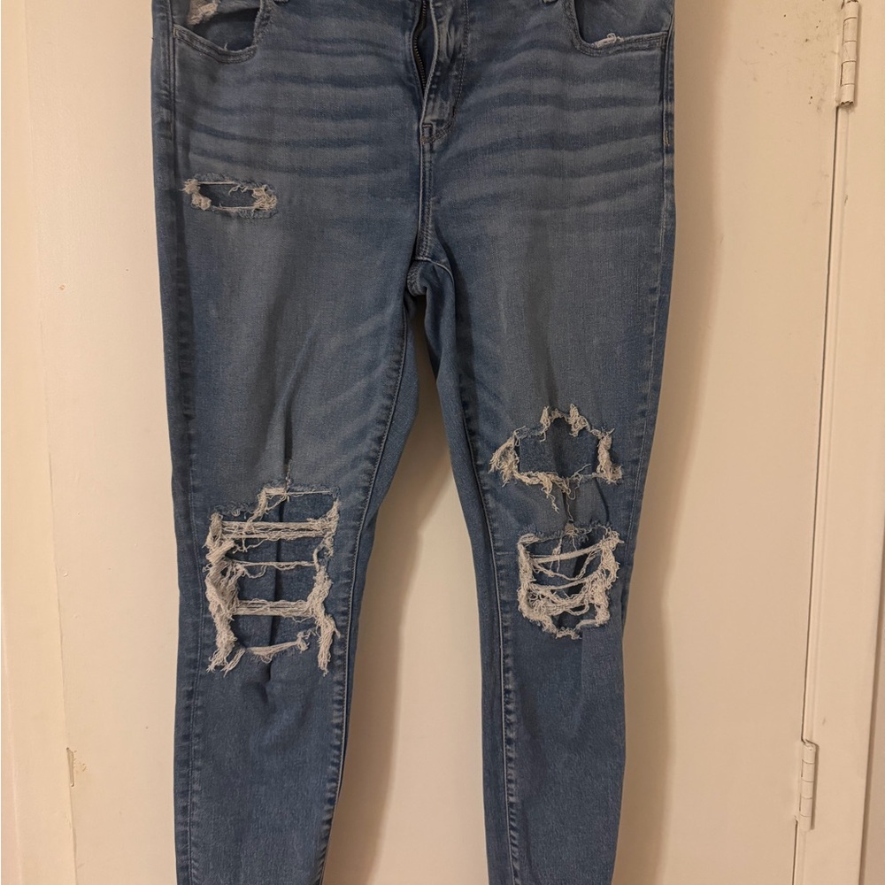 American Eagle Outfitters next level stretch distressed jeggings